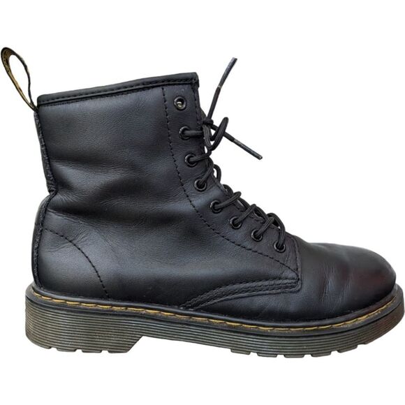Dr. Martens Junior 1460 Softy T Leather Lace Up Boots in Black Size US 4M US 5L - Picture 5 of 9